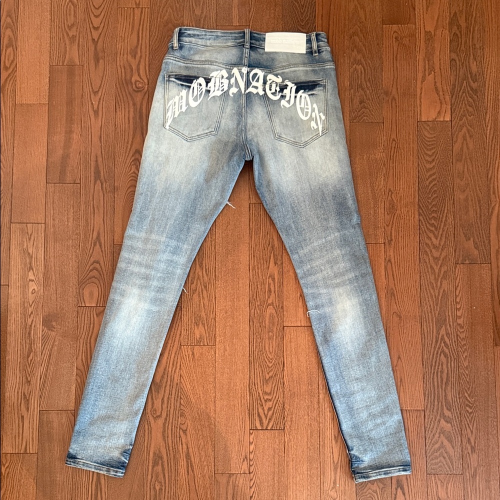 Distressed Blue Jeans - Picture 2 of 2